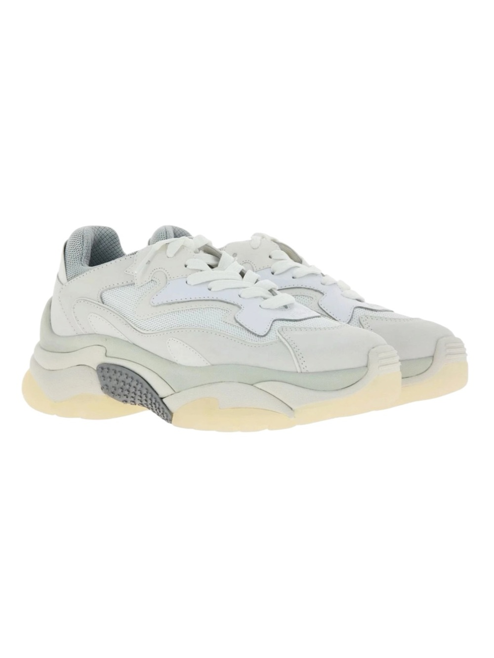 Ash Addict chunky sneaker in white, featuring a textured mesh upper Size 37